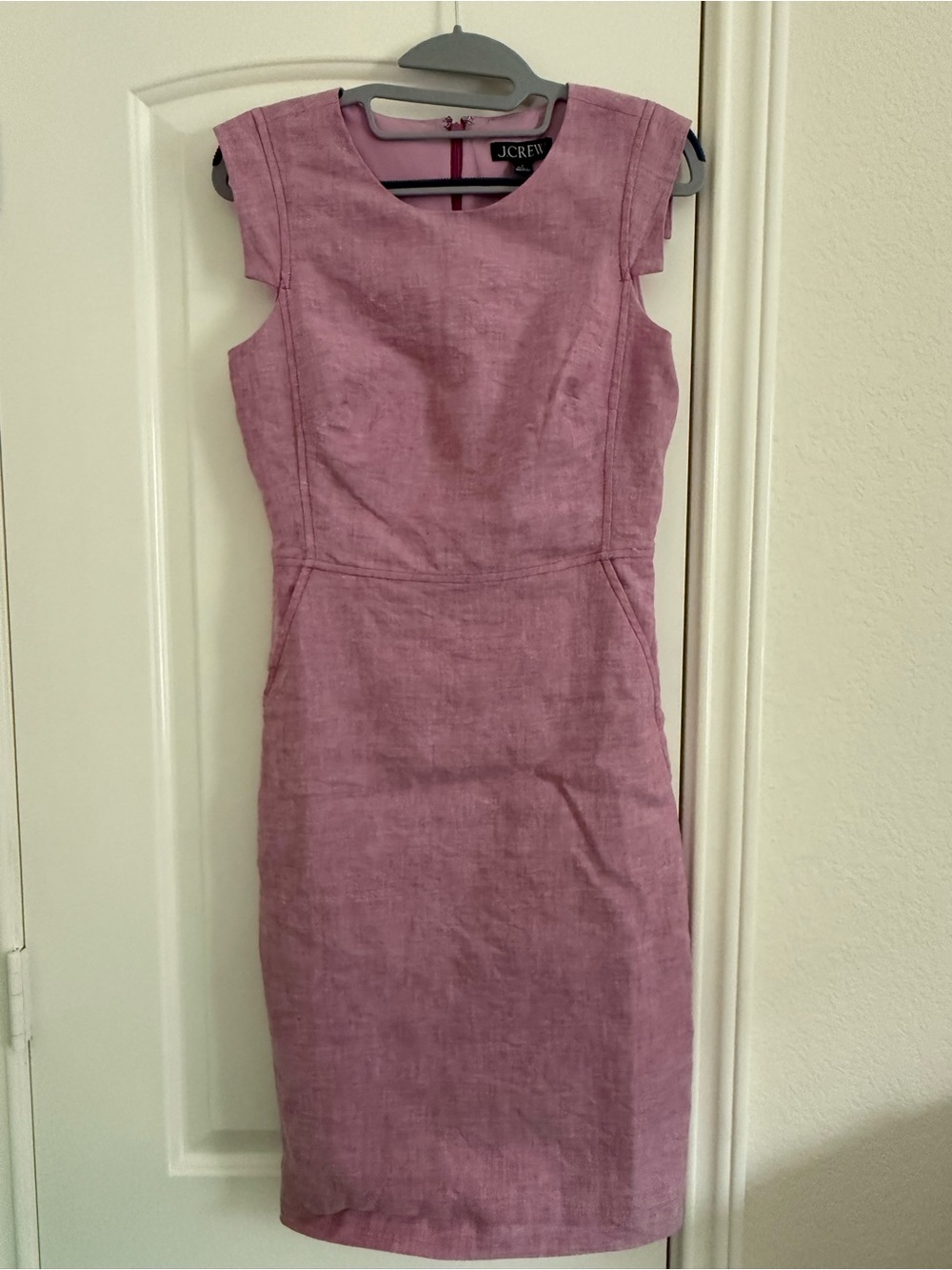 J. Crew Mauve Sleeveless Linen Dress